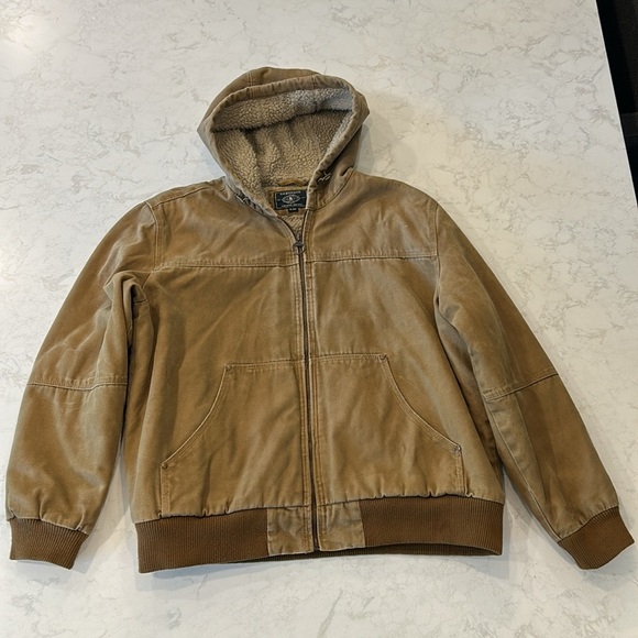 GH Bass Men’s Hooded Workwear Coat Brown Barn Chore Western Jacket XL - Picture 7 of 16